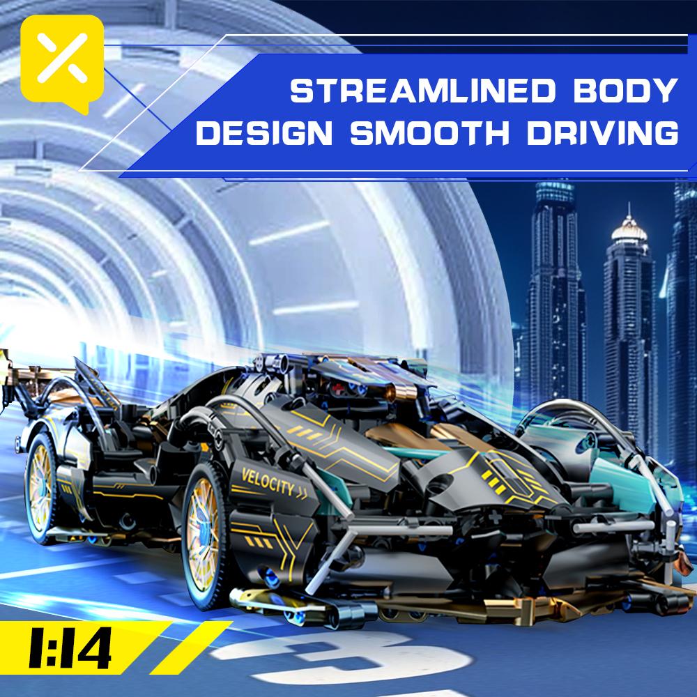 ToylinX Supercar Building Block Toy 1:14 ABS Material Age 14+ Optional Power Group Christmas Gift for Adults and Kids With Box