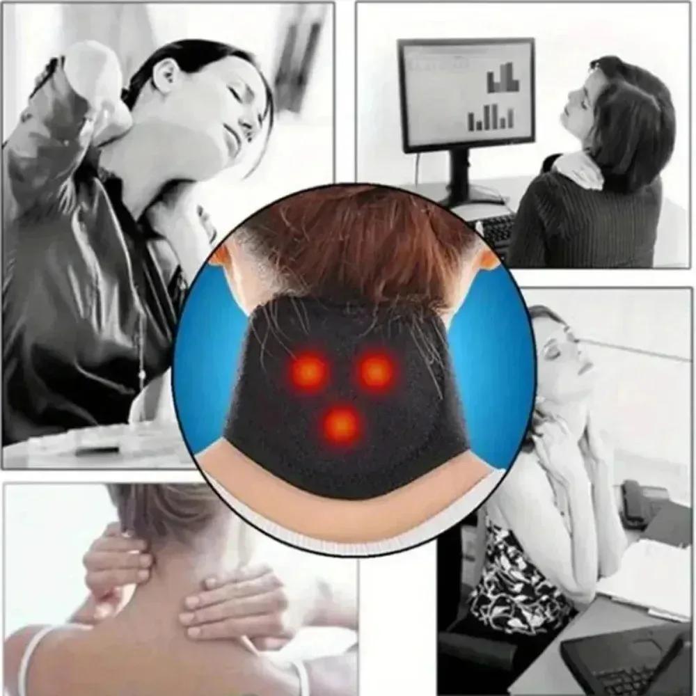 Household Neck Protector for Cervical Spine Portable Cervical Pillow with Spontaneous Heat Therapy for Tingling Pain