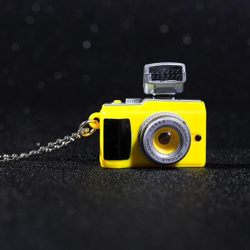 Vintage Camera Pendant Necklace Punk Jewelry for Women Man Light Glowing Chains Jewelry Accessory