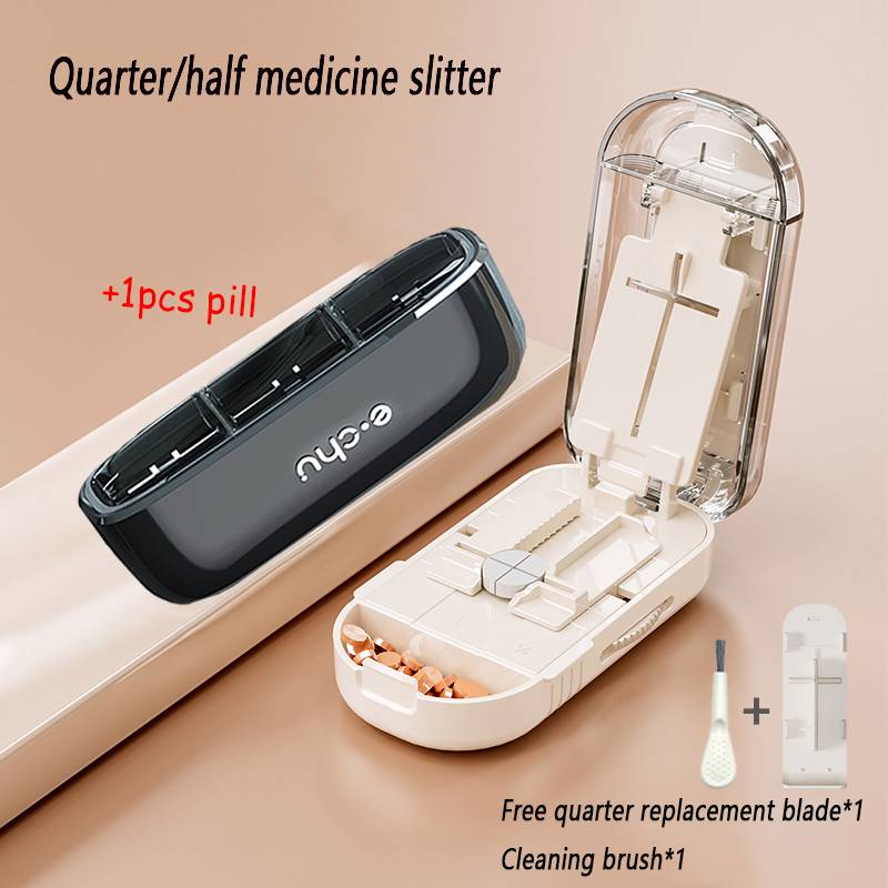New 2/3/4 Tablets Pill Cutter Storage Box Tablet Dust-Proof Divider Small And Portable Suitable For Home And Daily Travel