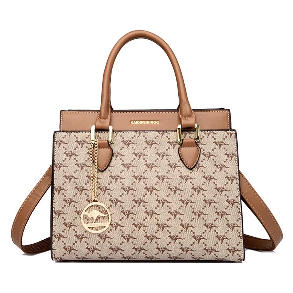 High Quality Printing Leather Shoulder Crossbody Bags For Women  Luxury Women's Handbag Designer Female Messenger Tote Bag