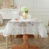 French Pure White Lace Yarn Flower Leaf Lotus Leaf Skirt Edge Coffee Table Tablecloth Wedding Decoration Table Cloth