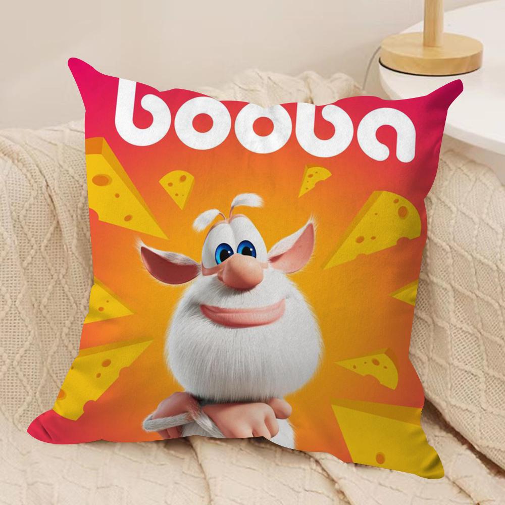 

Cute FourbobBooba Cushion Cover Silky Short Plush DoubleSided Printed Pillow Case for Sofa All Seasons Home Decor Gift 30x30cm