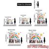 2pcs, 2D FLAT PRINTING Curtains (Without Rod) Rainbow Joy Popular Curtains Fabric Curtains Room Decor Use for Bedroom, Living