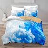 Regenbogen Bettwäsche-Set 3D-Druck Wolken Himmel Rosa Blau Queen Size Mikrofaser Bettwäsche Goldener Stern Bettbezug Schlafzimmer Dekoration