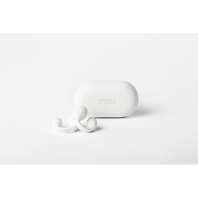 ambie sound earcuffs AM-TW02 (White × White) Amby 2nd generation Earphones for listening without covering your ears open year Completely wireless