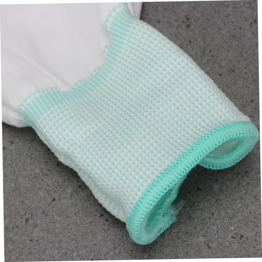 12 Pairs Anti-Static Work Gloves White Nylon Gardening Gloves for Cutting Slicing Carving Safety Gloves