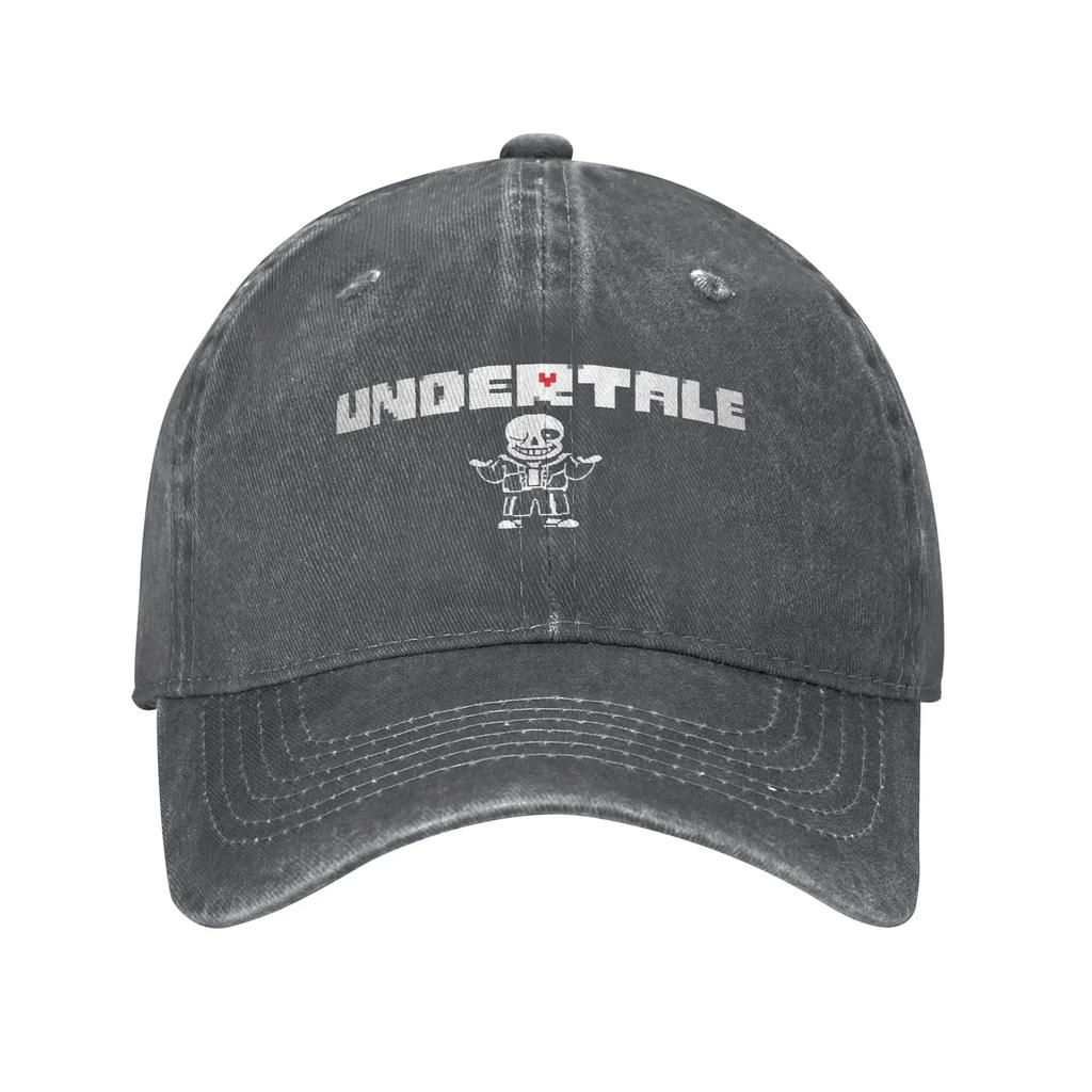 Undertale Sans Skeleton Baseball Cap Vintage Distressed Denim Washed Game Cartoon Anime Snapback Hat Unisex Workouts Adjustable