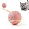Katzen Spielzeug Elektrische Katzenkugel mit LED Licht Automatischer 360 Grad Rollball Interaktives Katzen Spielzeug USB Wiederaufladbar Elektrische Katzenbälle für Katzen (Rosa)