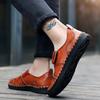 Herren Casual Lederschuhe Low Top Outdoor Slipper Weiche Sneaker Rutschfeste Flats Mokassin Handgefertigt Große Größe 39-46