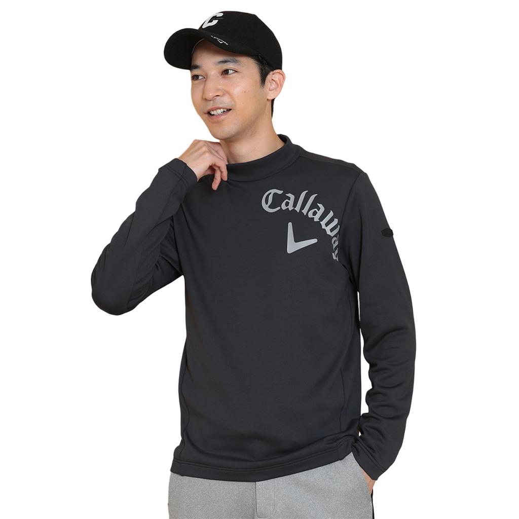 Long Sleeve Mock Neck Shirt Warmth and Abrasion Golf Innerwear C24233110 [Callaway] Men's (Karushi Resistance) / / 1010_Black