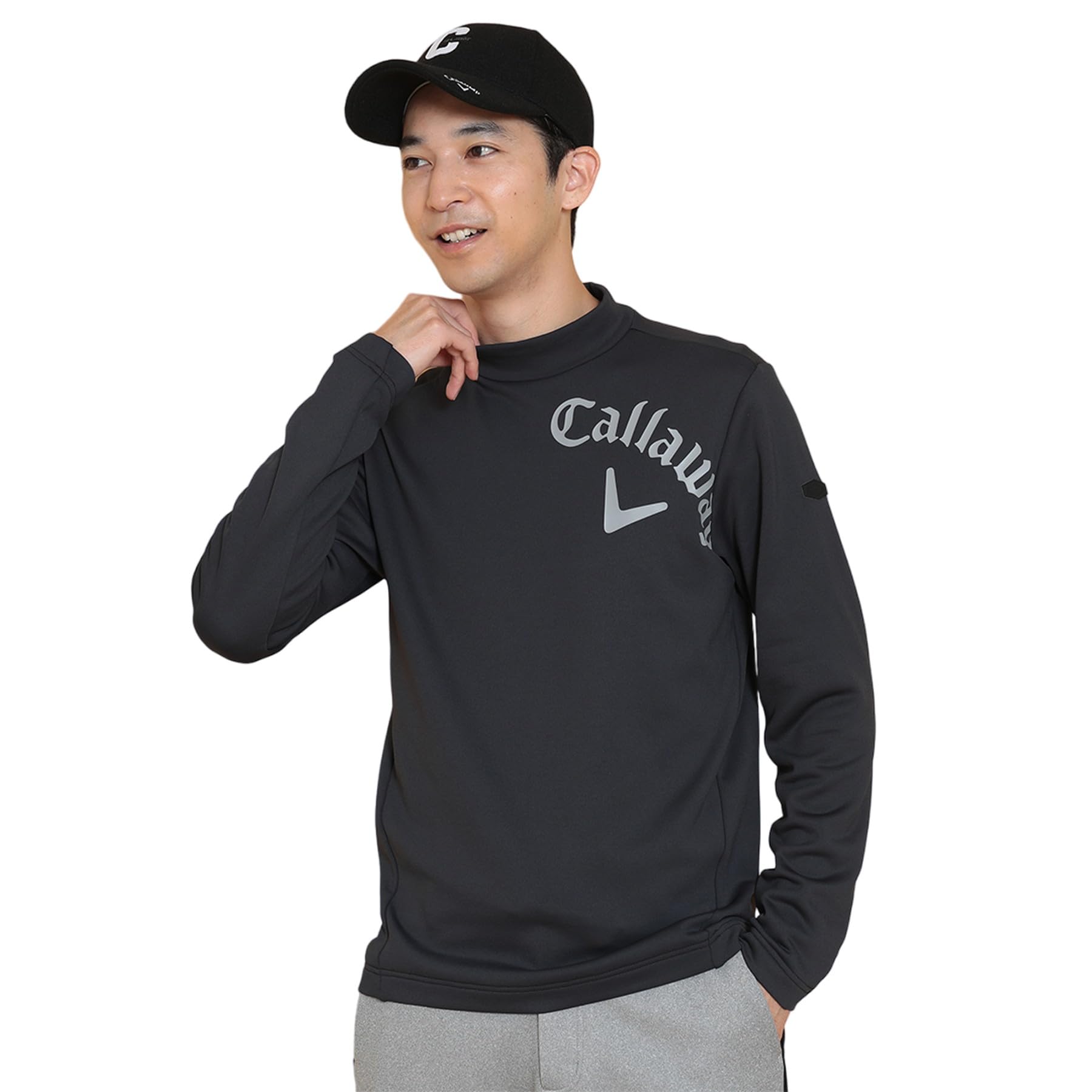 

Long Sleeve Mock Neck Shirt Warmth and Abrasion Golf Innerwear C24233110 [Callaway] Men s (Karushi Resistance) / / 1010_Черный
