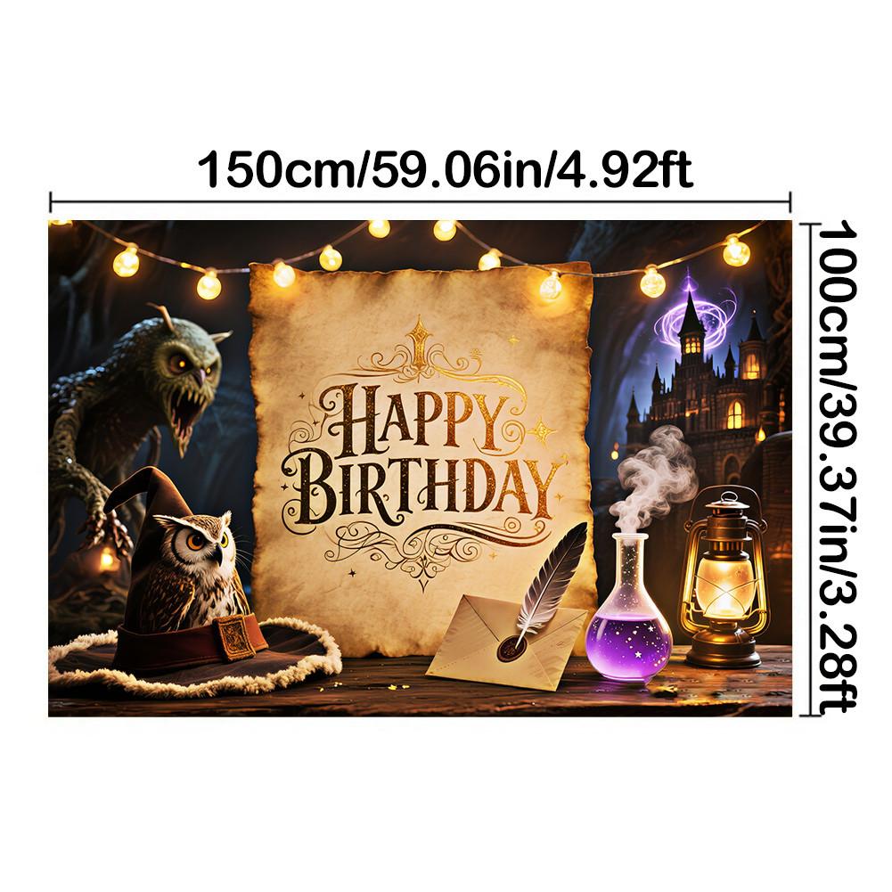 

Тема Волшебная Фантазия Загадочный Стиль-Фон С Днем Рождения для Фотобудки,Праздничного Мероприятия,Торжеств в Помещении/на Открытом Воздухе 150*100cm/59*39in/5*3ft