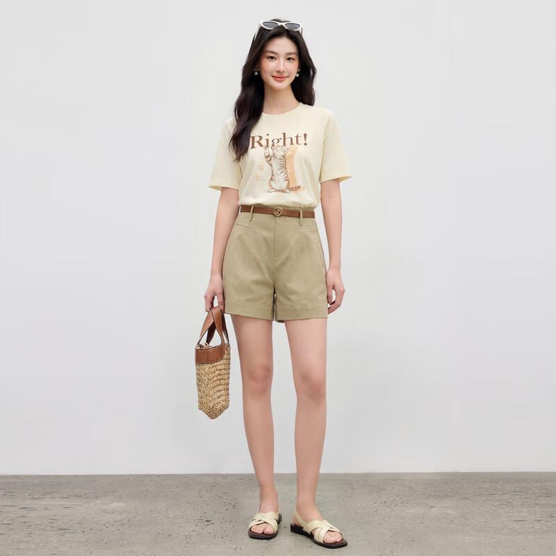 Women's High-Waisted A-Line Casual Shorts
