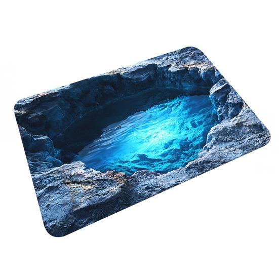 Floor Mat 3D Floor Strong Water Absorption Mat with Visual Effect Non-Slip Quick Drying Bathroom