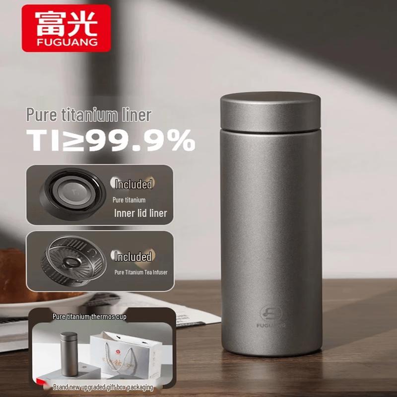 FUGUANG Pure Titanium Business Insulated Tea Mug