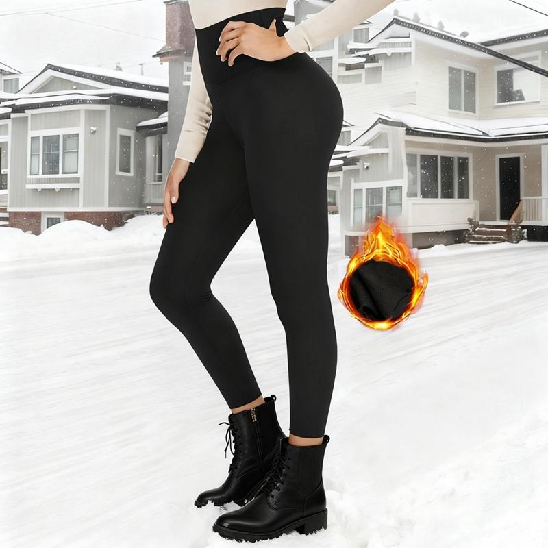 Women's Autumn Winter Fleece Warm Leggings High Waist Casual Sports Sliming Yoga Pants