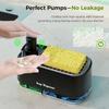 380ml 2-in-1 Kitchen Soap Dispenser with Sponge Holder Leak-Proof Hand Soap Pump Transparent for Bathroom  Kitchen Storage