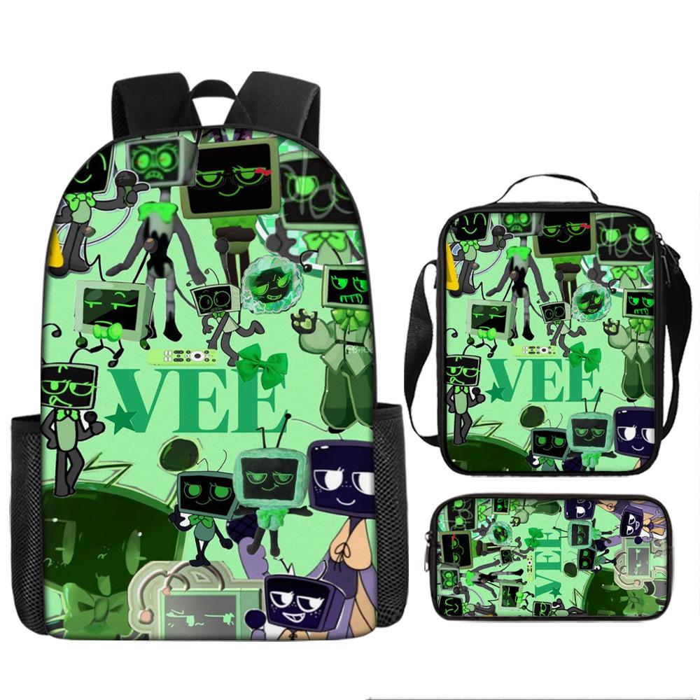 Dandy'S World Student School Bag Dandy'S World Cartoon Cute Backpack Three-Piece Set Satchel Bag Pencil Case