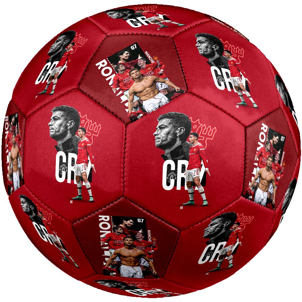 Ronaldo's Artistic Tribute Size 5 Soccer Football Machine-Stitched Indoor/Outdoor Universal Football Ideal for Soccer Enthusiasts