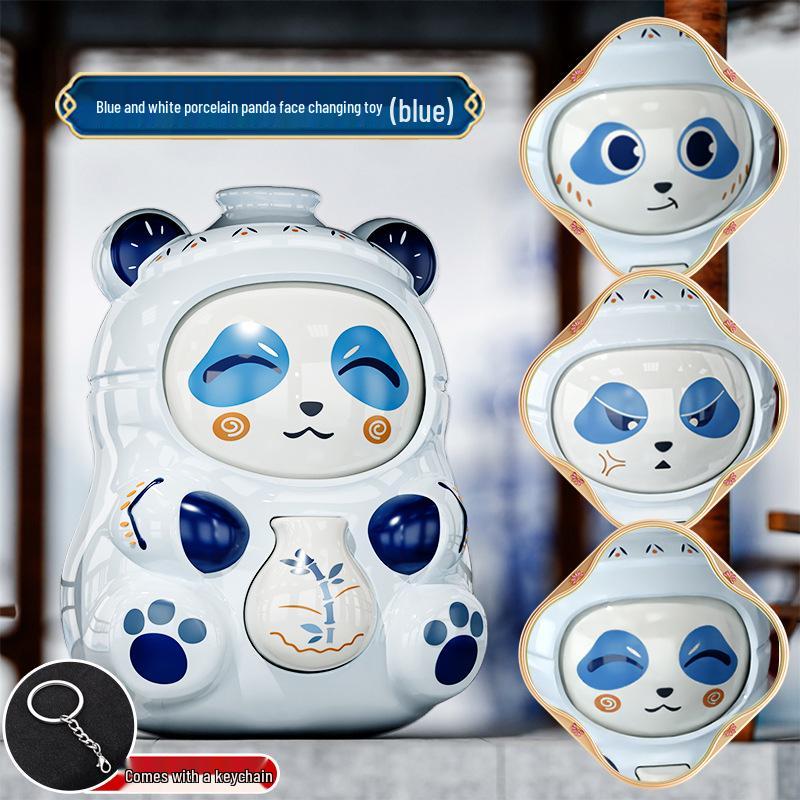 Креативная кукла, меняющая лицо в пекинской опере: Фигурка Бога Богатства - Уличная игрушка в стиле сычуаньской оперы, подарок