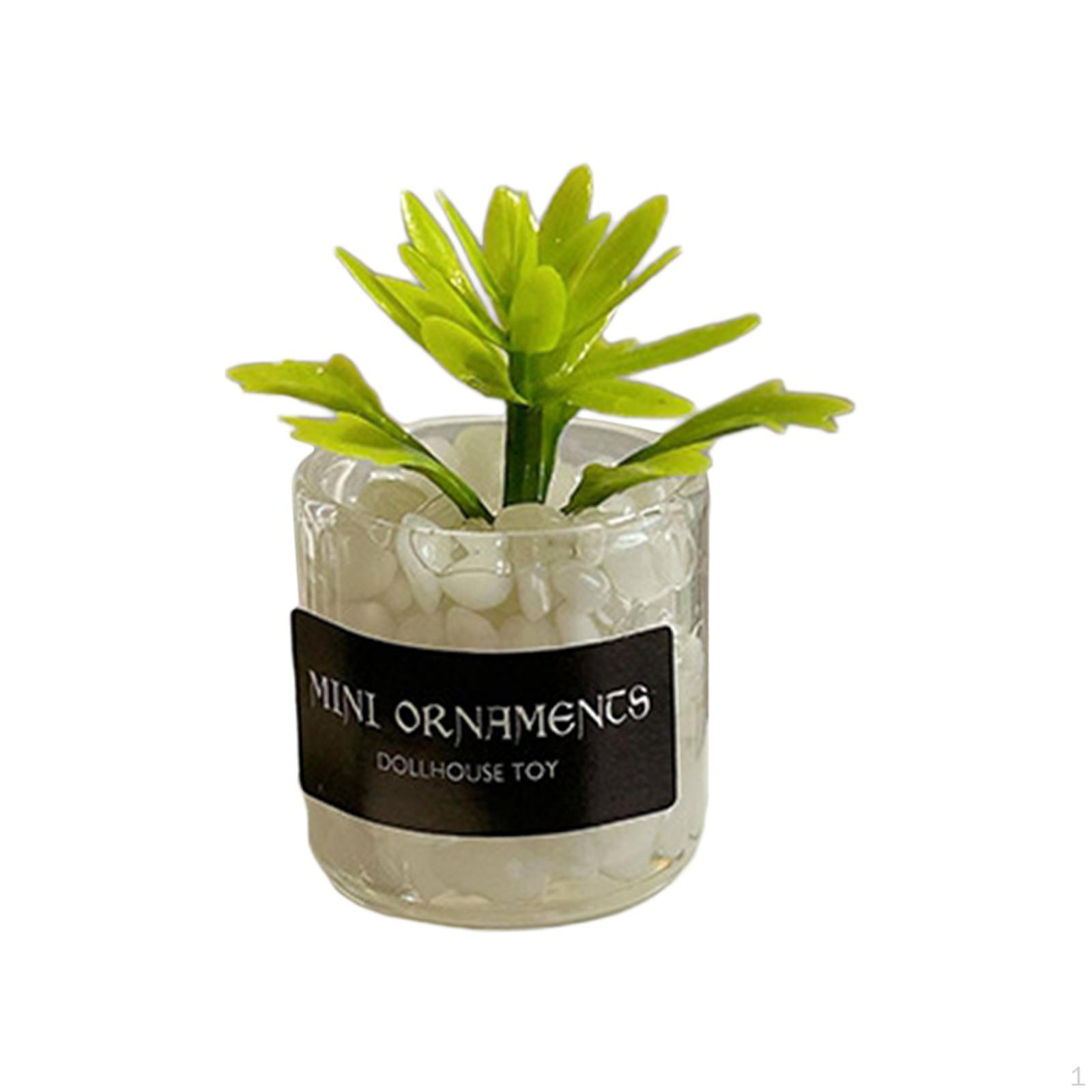 Artificial Potted Mini Toys for Dollhouse Miniature Potted, Simulation Ornaments style D