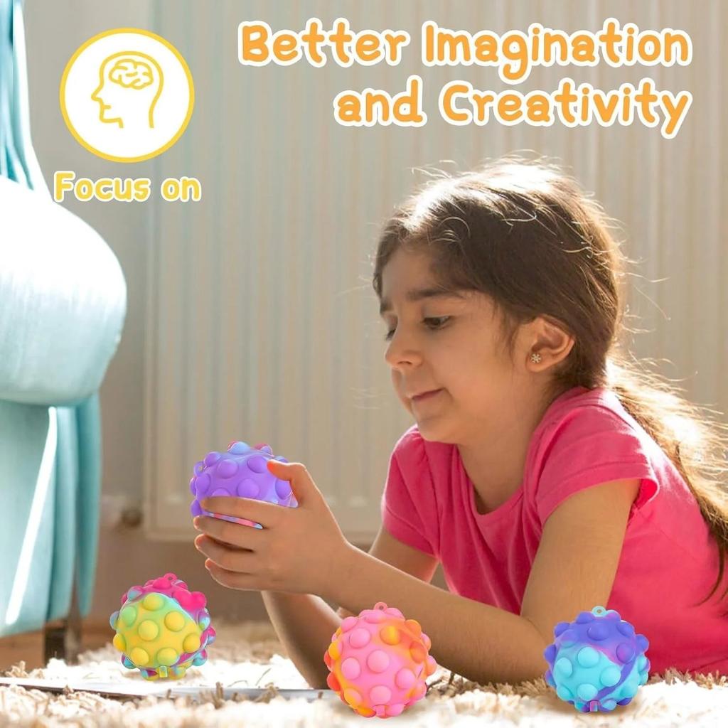 Push Pop Bubble Fidget Sensory Toy 3D Stress Balls For Autism, Stress, Anxiety, Classroom Prizes Student Gifts