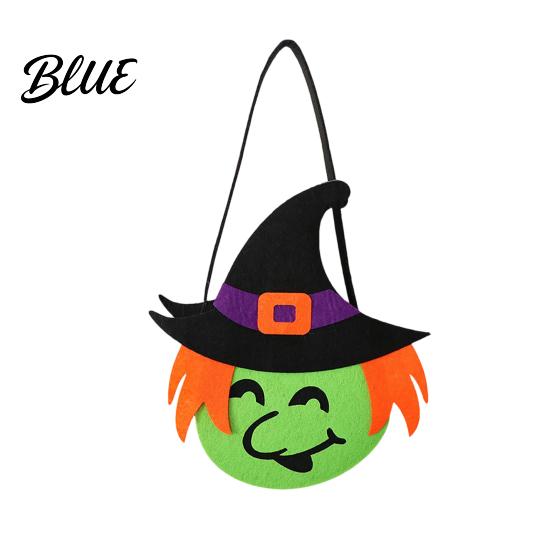 Reusable Pumpkin Candy Holders Halloween Felt Bag Ghost Skull Cat Owl Tote for Lightweight Trick or Treat Pails Kids Non Woven Handbag Party Favor