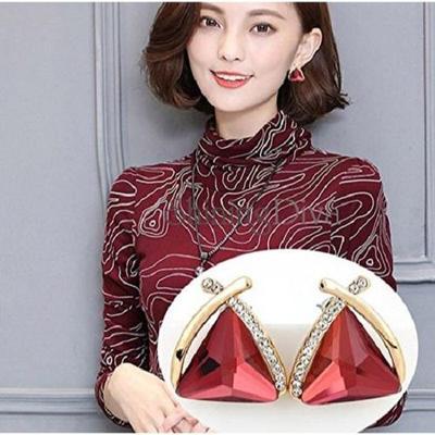Fashion 18k Gold Plated Latest Crystal Earrings For Women and Girls