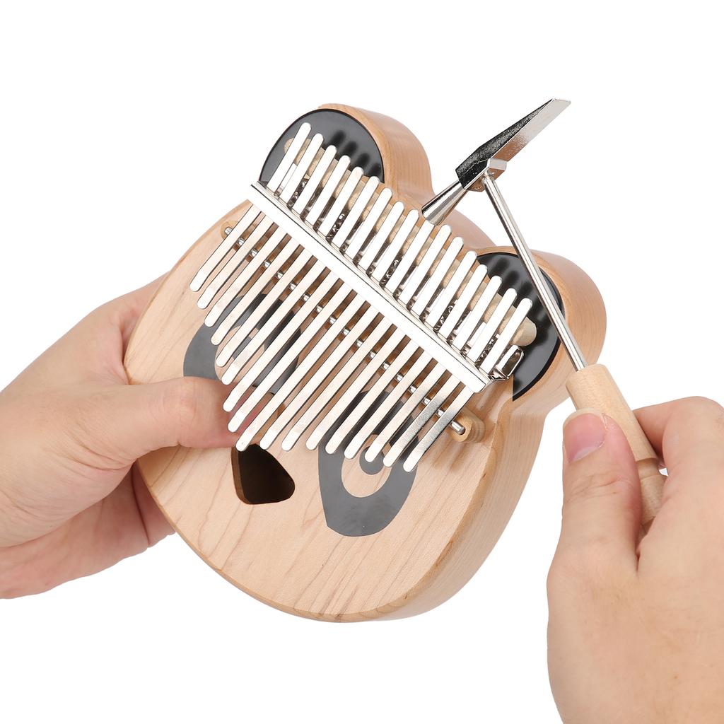Kalimba Thumb Piano Maple Panda Music Instrument with Sticker for Children Beginner M‑7