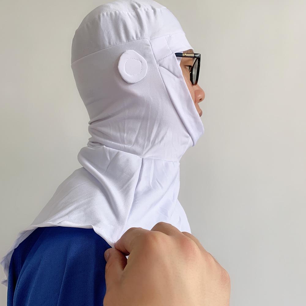 White Dustproof Head Cover Hat - Elastic Sanitary Cap for Men and Women