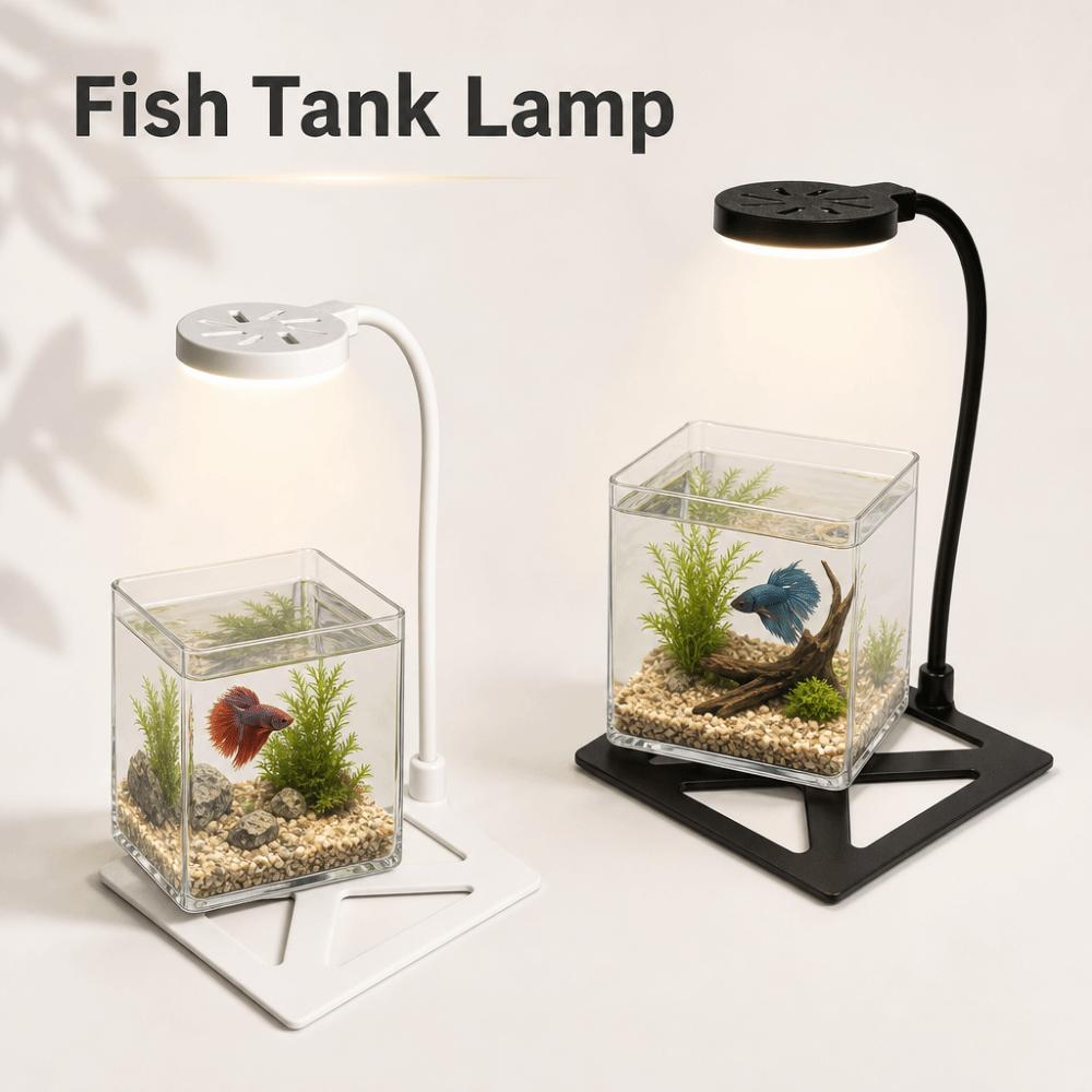 Waterproof Fish Tank Lamp Rotation Plants Grow Lamp Clip-on Aquarium Lamp Home Decorations