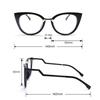New Vintage Cat Eye Glasses Frame New Stylish Semi Metal Rim Women Eyewear Trendy Brand Design Non-prescription Eyeglasses