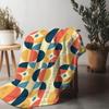 Geometric Pattern Blanket Sofa Bed Throw Cushion Cover Decorative Throw Blanket for Living Room Bedroom Kids Teens