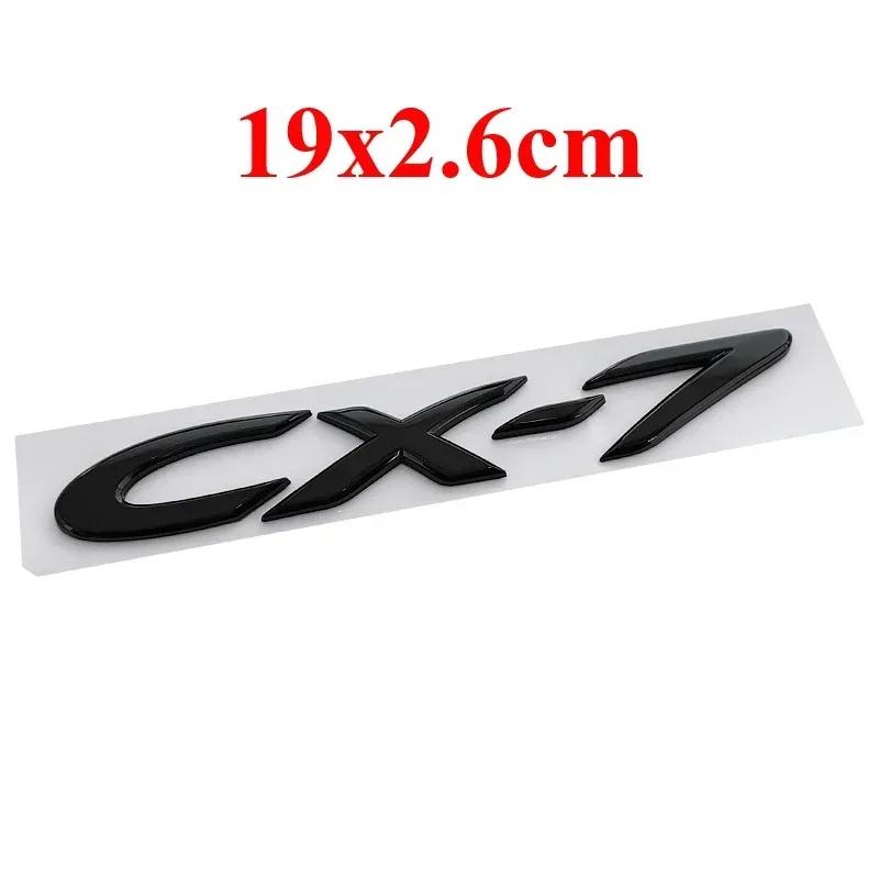 Fit for Mazda CX7 CX-7 Car 19cm Front Emblem 14cm Rear Trunk Badge Sticker Plastic Auto Steering Wheel Badge Accessories
