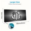 Santos FC Logo Color Mouse Pad Large Gaming Table Cushion Non-slip Laptop Tablet Big Mousepad XXL Mat Mini PC Playmat With Lock Edge