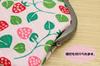 Made in Japan Gama-guchi Wallet Coin Purse, Strawberry Pattern, Parent-and-Child Gama-guchi, Cotton, 10.5 × 17 × 1.5 cm