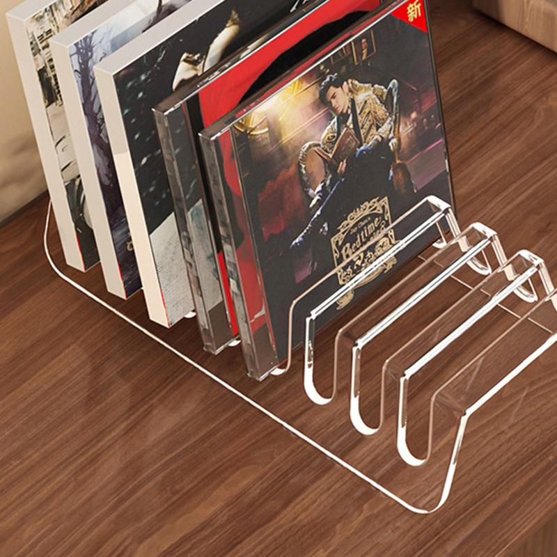 Stojak na płyty CD, Stojak na albumy, Przezroczysty stojak do przechowywania płyt i kaset, Wielofunkcyjny stojak na ladę