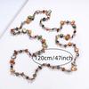 JMXD-120CM Long Shell Bead Crystal Necklace Hand Woven Colored Long Sweater Chain Candy Color Pearl Necklace