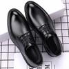 New Casual Leather Mens Dress Black Formal Business Loafers Lace-up Moccasins Italian Wedding Office Driving Flats Shoes for Men