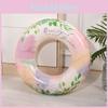 Hot Selling Classical Natural Floral Print Pink Thick Pvc Inflatable Swim Ring Pool Safety Ring Wholesale 60 70 80 90