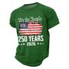 Mens Short Sleeve Crewneck T Shirt We The 1776 250 Years 2026 Graphic Print Loose Fit Casual Top