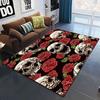 Horror Series Skulls Before Christmas Pattern Area Rug Bedroom Sponge Bedside Mat Entrance Door Carpet Washable