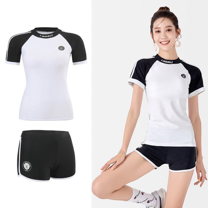 Women s Two-Piece Long Sleeve Sun Protection Wetsuit for Snorkeling, Surfing, Hot Springs, and Quick-Drying Beach Activities 2XL