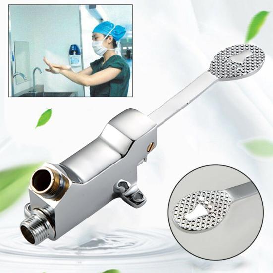 1/2 Zoll Fußpedal Steuerventil Wasserhahn Waschbecken Schalter Wasser Waschbecken Badezimmer Wasserhahn