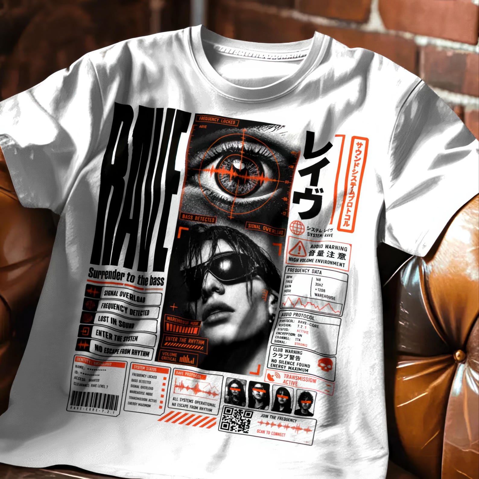 Rave t-shirt brings dystopian cyborg aesthetic to the dancefloor 4XL