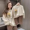 3D Milk Tea Print Family Sweatshirt Set for Fall/Winter: Matching Parent-Child Outfits for Mom-Daughter and Mom-Son