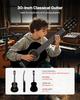 VEVOR Classical Guitar, 780 Mm, Wood Classical Guitar Starter Kit for Beginners, with Nylon Strings, Gig Bag, Strap, Tuner, Extra Strings, Picks