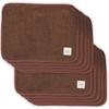 Sauna Mat Microfiber 32×41cm Thick 10-Piece Set Mocha Washable Butt Protection Mini Size