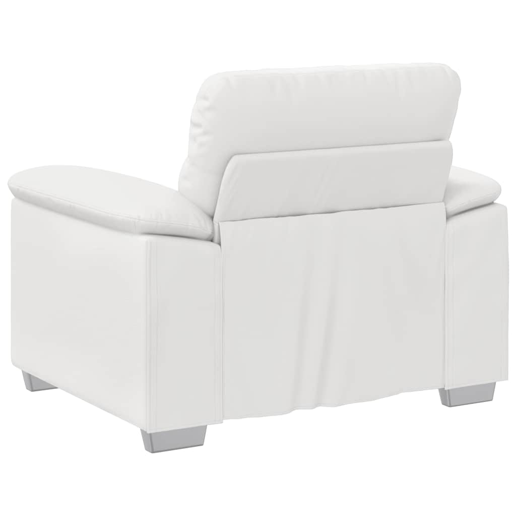 Armchair White 100x81x84 cm Faux Leather